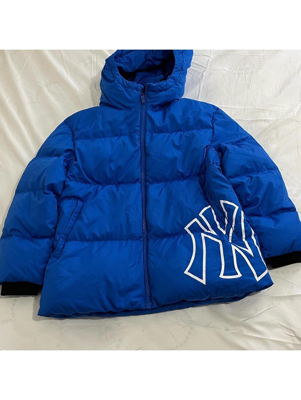 MLB New York Yankees Blue Kids Puffer Jacket Boys Size 9 Youth